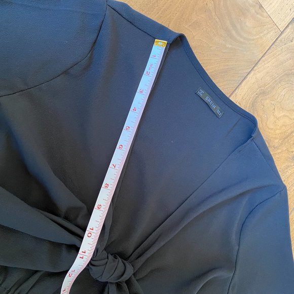 Dance Costume Black Tie Front Romper Size S - Picture 5 of 6